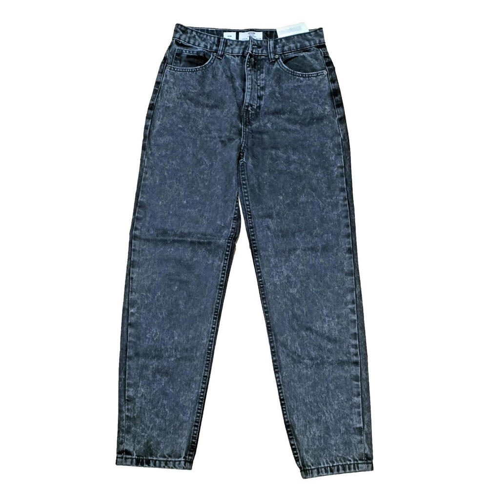 Bershka Jeans Women 36 Black Mom Stone Wash Regular Denim J2